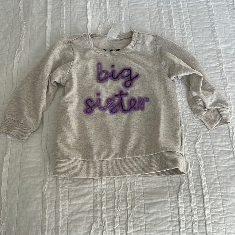 Big Sister custom embroidered sweatshirt
